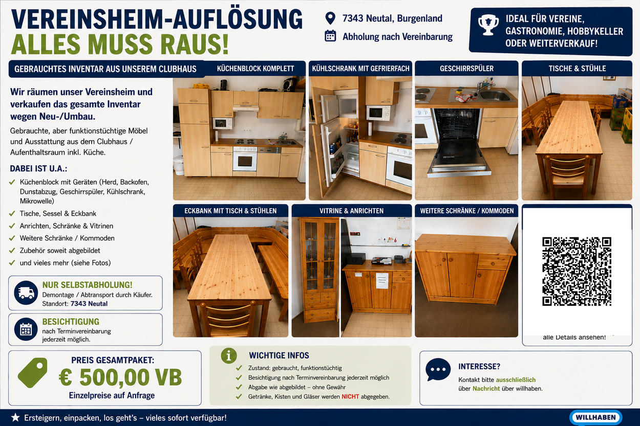 Umbau Tennisanlage - Inventar abzugeben